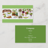 Carte De Visite Jardinage de Botanicals de jardin d'été (Devant / Derrière)