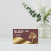 Carte De Visite Jardinage de l'Arbre en Cuir Landscaping Soin de p (Debout devant)