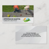 Carte De Visite Jardinage de pelouse | Logo de paysage (Devant / Derrière)
