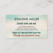 Carte De Visite Jardinage Entrepôt de pelouse Paysage (Dos)