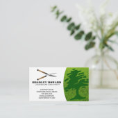 Carte De Visite Jardinage | Herbe | Logo de l'arbre (Debout devant)