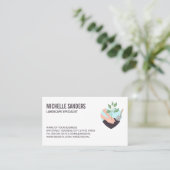 Carte De Visite Jardinage | Logo de l'arbre de plantation (Debout devant)