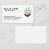 Carte De Visite Jardinage | Logo de l'arbre de plantation (Devant / Derrière)