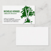 Carte De Visite Jardinage | Paysage | Logo de l'arbre (Devant / Derrière)