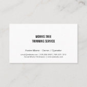 Carte De Visite Jardinage | Paysage | tondeuse (Dos)