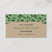 Carte De Visite Jardinage professionnel et moderne / Artisanat pay (Dos)