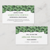 Carte De Visite Jardinage professionnel et moderne / Paysage (Devant / Derrière)