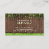 Carte De Visite Jardinage Services Aquarelle Art (Dos)