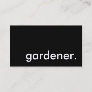 Carte De Visite jardinier.