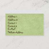 Carte De Visite Jardinier de pays (Dos)