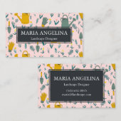 Carte De Visite Jardinier Paysage Jardinage Cool moderne (Devant / Derrière)