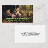 Carte De Visite Jardinier plantant des arbres dans le sol (Devant / Derrière)