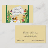 Carte De Visite Jardins de fleurs de bourdons (Devant / Derrière)