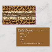 Carte De Visite Jarretière de dentelle de dentelle de lingerie (Devant / Derrière)