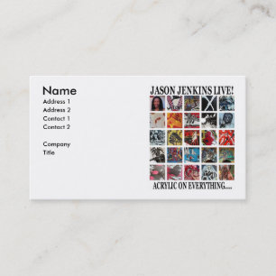 CARTE DE VISITE JASON JENKINS EN DIRECT ACRYLIQUE SUR TOUT