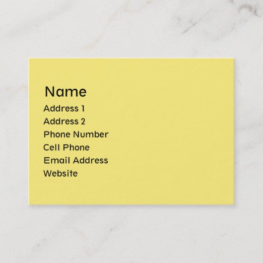 Carte De Visite jaune (Devant)
