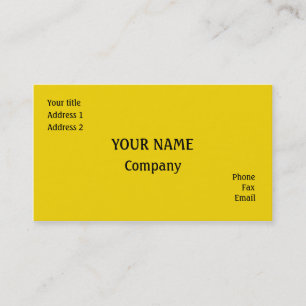 Carte De Visite Jaune