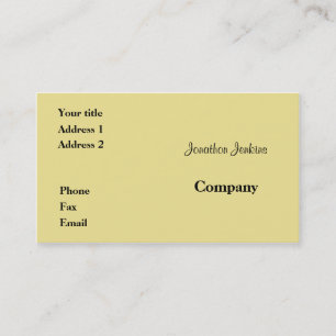 Carte De Visite jaune