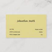 Carte De Visite jaune (Dos)