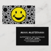 Carte De Visite Jaune amusant + votre dos. & idées (Devant / Derrière)