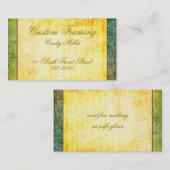 Carte De Visite Jaune antique coloré (Devant / Derrière)