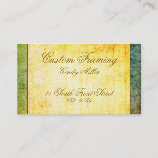 Carte De Visite Jaune antique coloré (Devant)