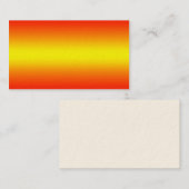 Carte De Visite Jaune au gradient rouge - blanc customisé de (Devant / Derrière)