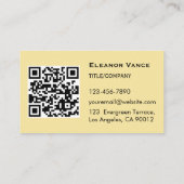 Carte de visite Jaune Beurre Ajouter un logo avec (Dos)