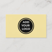 Carte de visite Jaune Beurre Ajouter un logo avec (Devant)