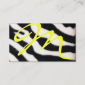 Carte De Visite JAUNE BLACK ZEBRA FUR MONOGRAM, Topaz (Dos)