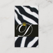 Carte De Visite JAUNE BLACK ZEBRA FUR MONOGRAM, Topaz (Dos)