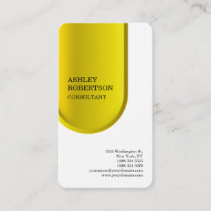 Carte De Visite Jaune blanc moderne professionnel tendance minimal