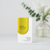 Carte De Visite Jaune blanc moderne professionnel tendance minimal (Debout devant)