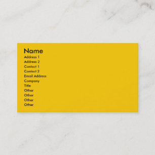 Carte De Visite jaune brillant