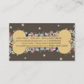 Carte De Visite Jaune Brown fait maison Traitements de chien (Dos)