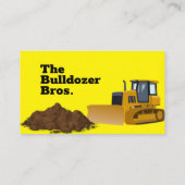 Carte de visite jaune bulldozer (Dos)