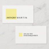 Carte De Visite Jaune carré (Devant / Derrière)