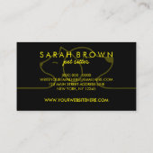 Carte De Visite Jaune Chat Chien Ligne Logo Petsitter (Dos)