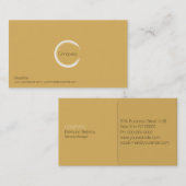 Carte de visite jaune chaud (Devant / Derrière)