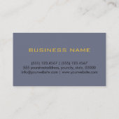 Carte De Visite Jaune clair et gris élégant Professionnel moderne  (Dos)