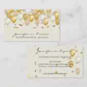 Carte De Visite Jaune Confetti (Devant / Derrière)