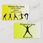 Carte De Visite jaune convenable (Devant / Derrière)