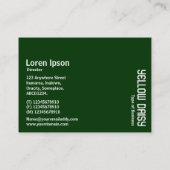 Carte De Visite Jaune dans la pluie - Vert foncé (Dos)