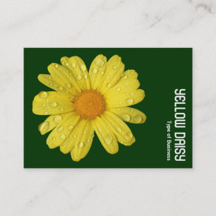 Carte De Visite Jaune dans la pluie - Vert foncé