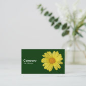 Carte De Visite Jaune dans la pluie - Vert foncé (Debout devant)