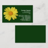 Carte De Visite Jaune dans la pluie - Vert foncé (Devant / Derrière)