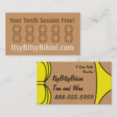 Carte De Visite Jaune de bikini (Devant / Derrière)