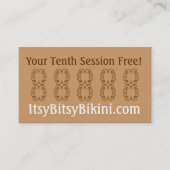 Carte De Visite Jaune de bikini (Devant)