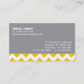 Carte de visite jaune de Chevron (Dos)