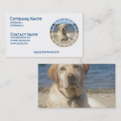 Carte de visite jaune de chien de labrador (Devant / Derrière)